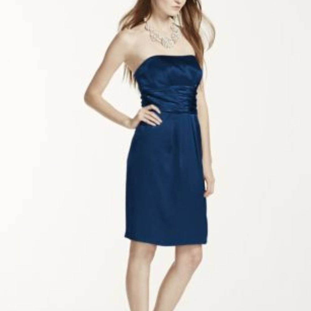 David's Bridal short charmeuse dress